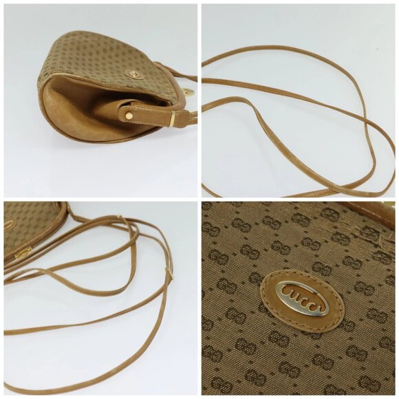 GUCCI Micro GG Supreme Shoulder Bag PVC Beige Gold 001 261 1053 Auth BA2223 - Picture 16 of 16